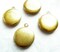 Vintage Raw Brass Engraving Circle Locket ~ 13mm X 16mm (6x) (V236)